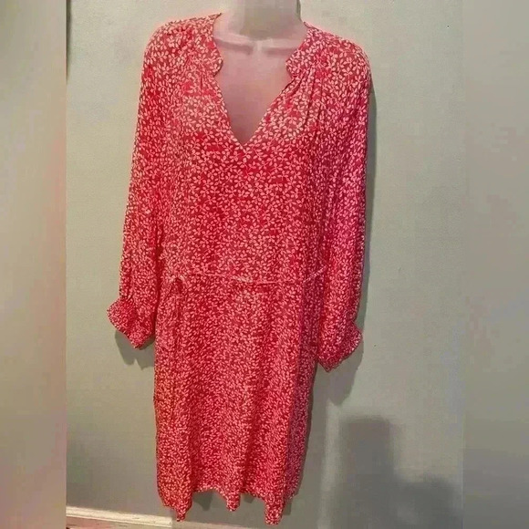 Draper James RSVP Red and White Floral Shift Dress, Women’s Size XXL - Picture 1 of 9